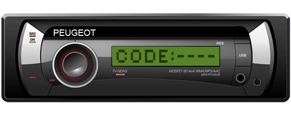 Peugeot radio code